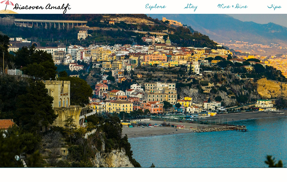 Discover Amalfi Webpage Screenshot